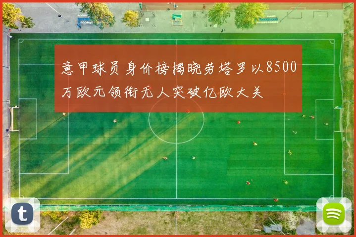 意甲球员身价榜揭晓劳塔罗以8500万欧元领衔无人突破亿欧大关